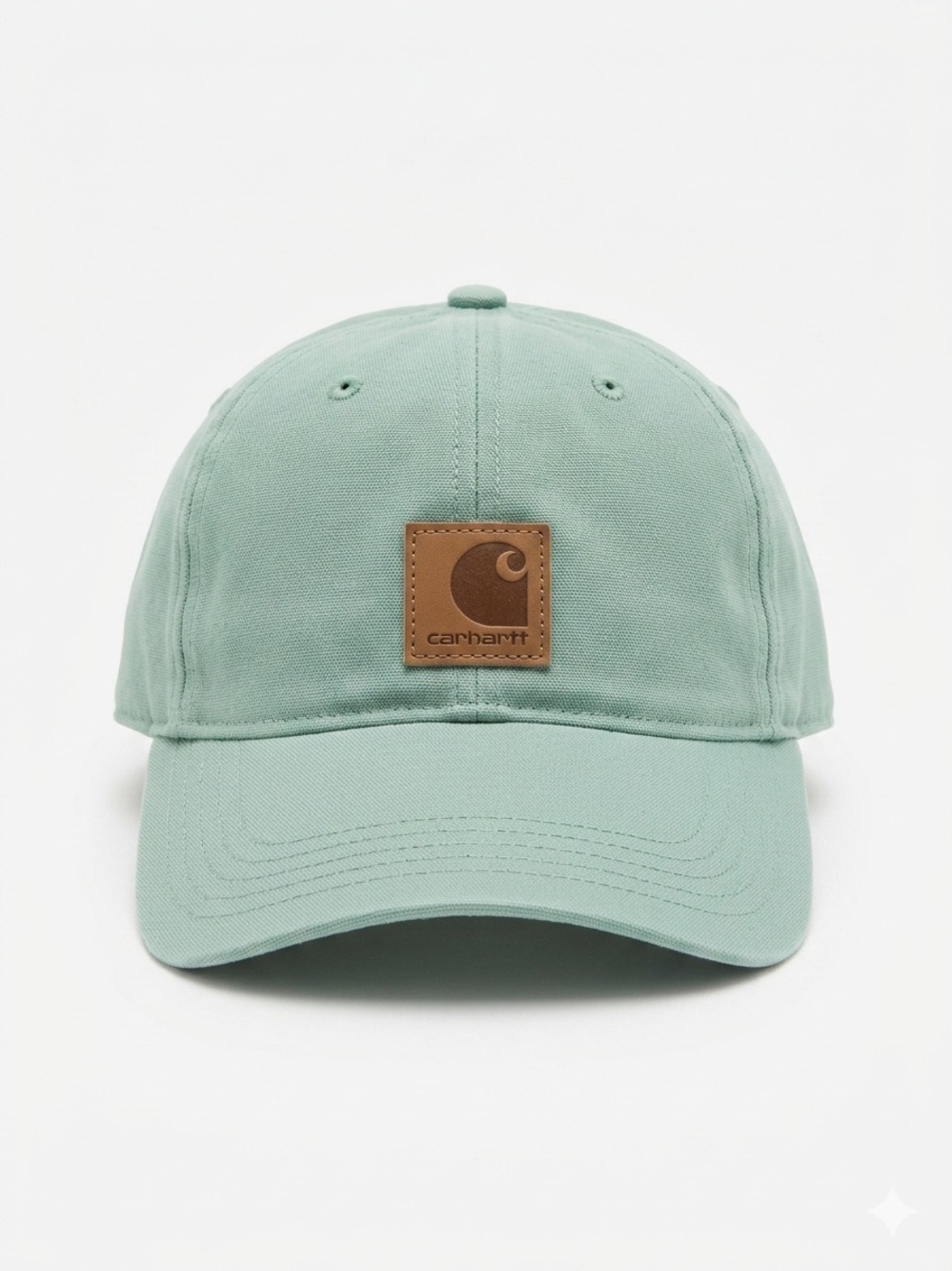 Carhartt Logo Teal Aqua Green Distressed Adjustable Hat Cap One Size